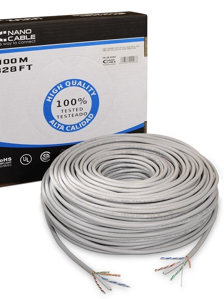 Nanocable Cable Red RJ45 CAT6 UTP Rigido AWG24 1