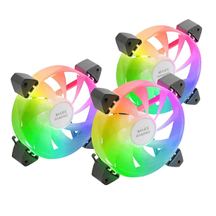 MARS GAMING Ventilador MF3A 120MM 3IN1 ARGB Negro