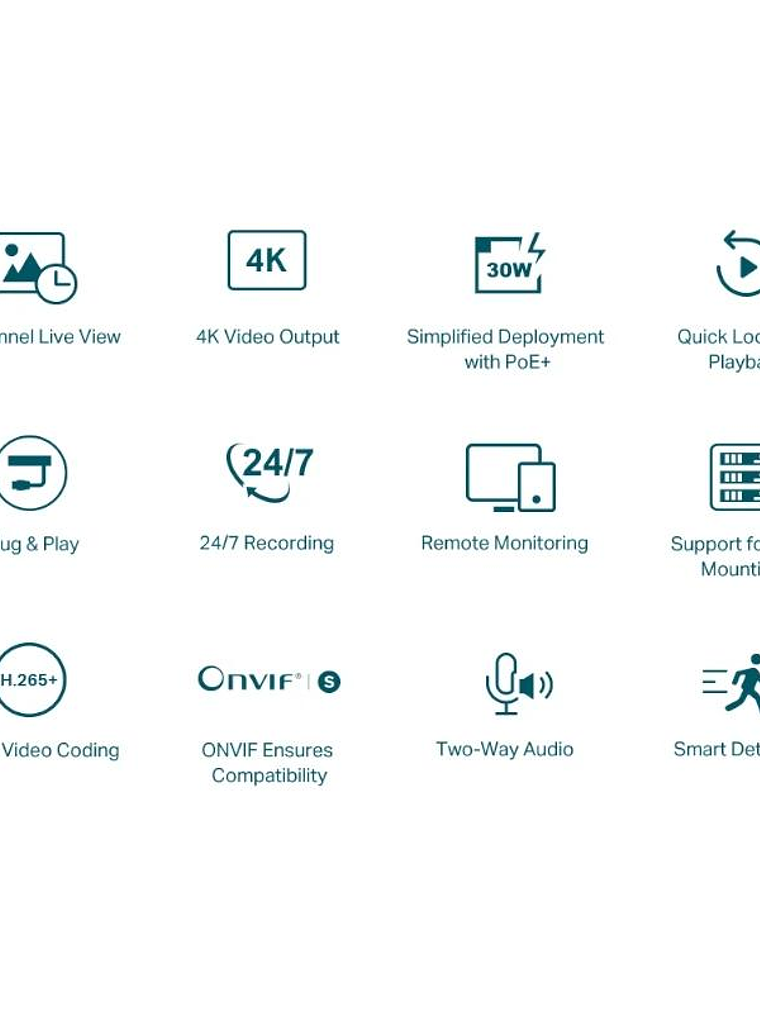 VIGI NVR1008H-8P Grabador IP Rack 01 HDD 08 C 3