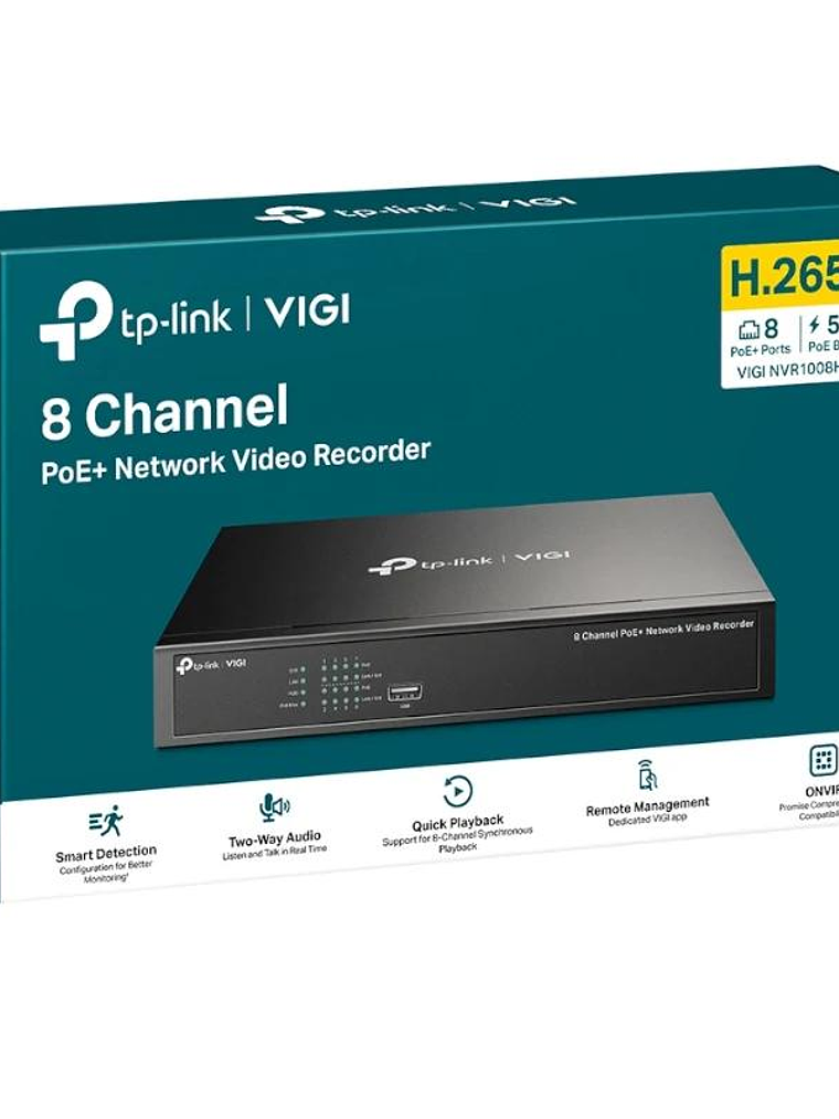 VIGI NVR1008H-8P Grabador IP Rack 01 HDD 08 C 4