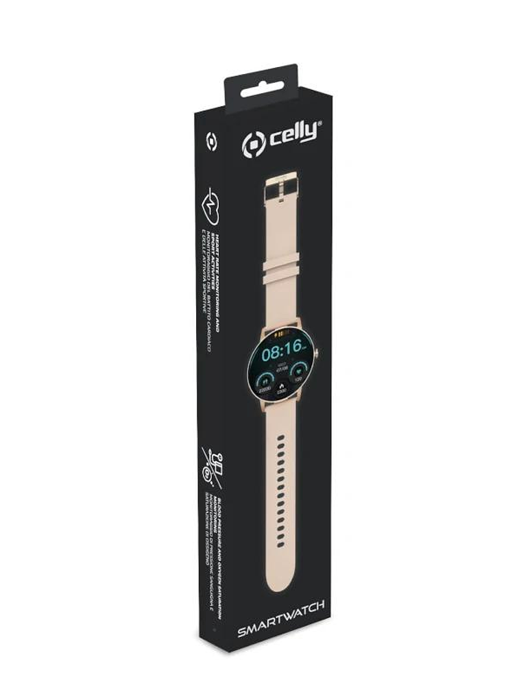 Celly Smartwatch Redondo Funcion Llamada Rosa 3
