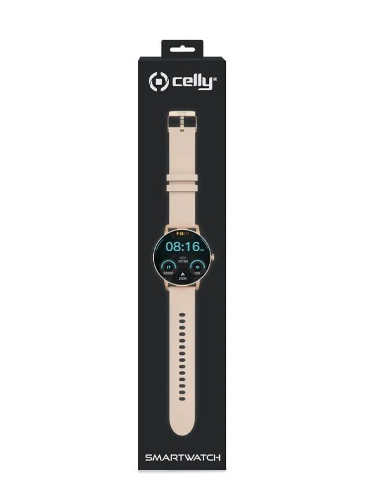 Celly Smartwatch Redondo Funcion Llamada Rosa 4
