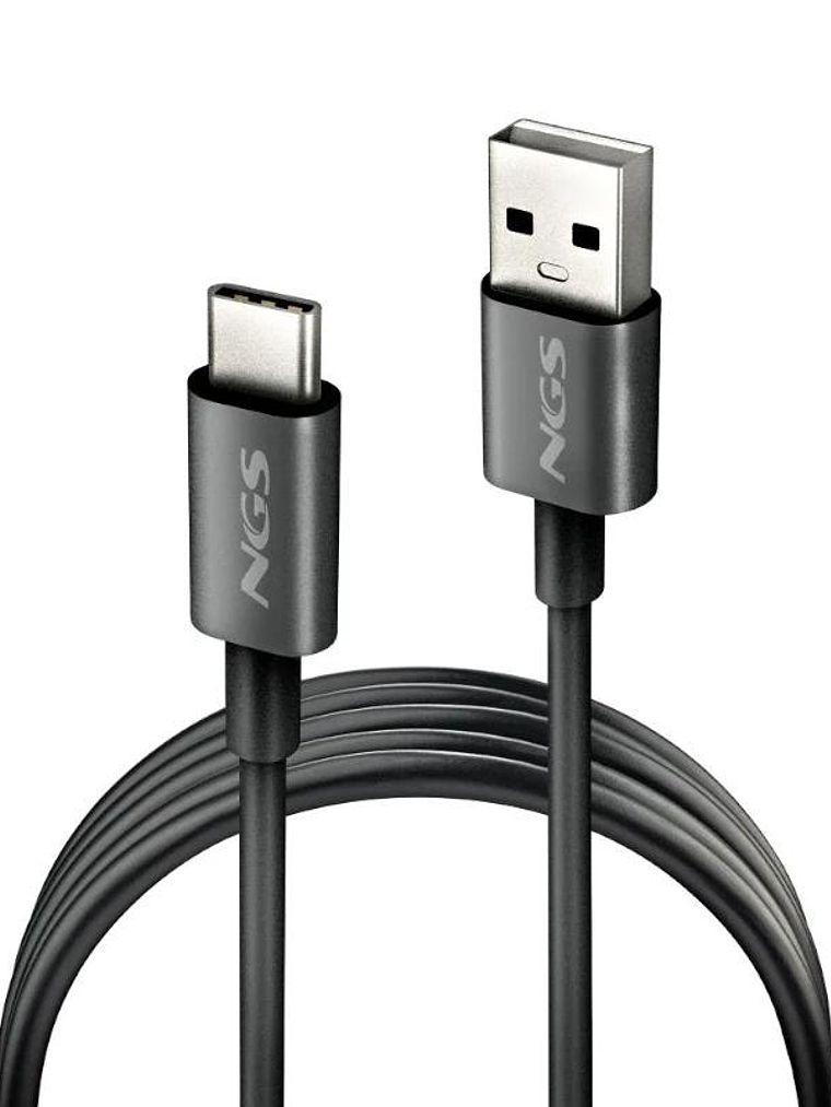 NGS CABLE CARGA RAPIDA USB-A A USB-C 1M NEGRO 2