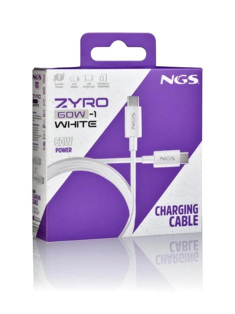 NGS CABLE CARGA RAPIDA USB-C A USB-C 1M BLANCO 4