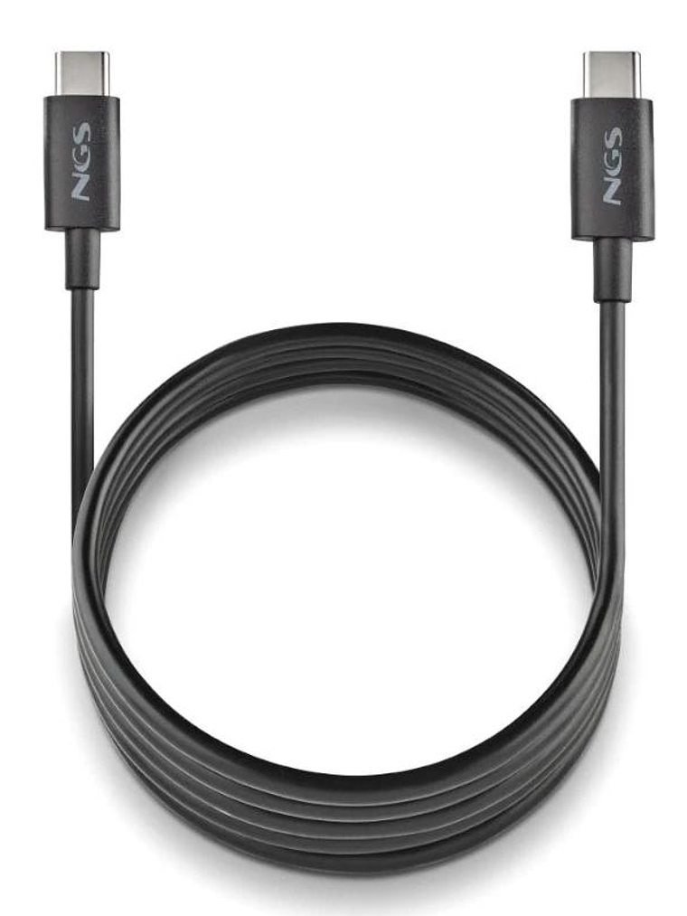 NGS CABLE CARGA RAPIDA USB-C A USB-C 1M NEGRO 1