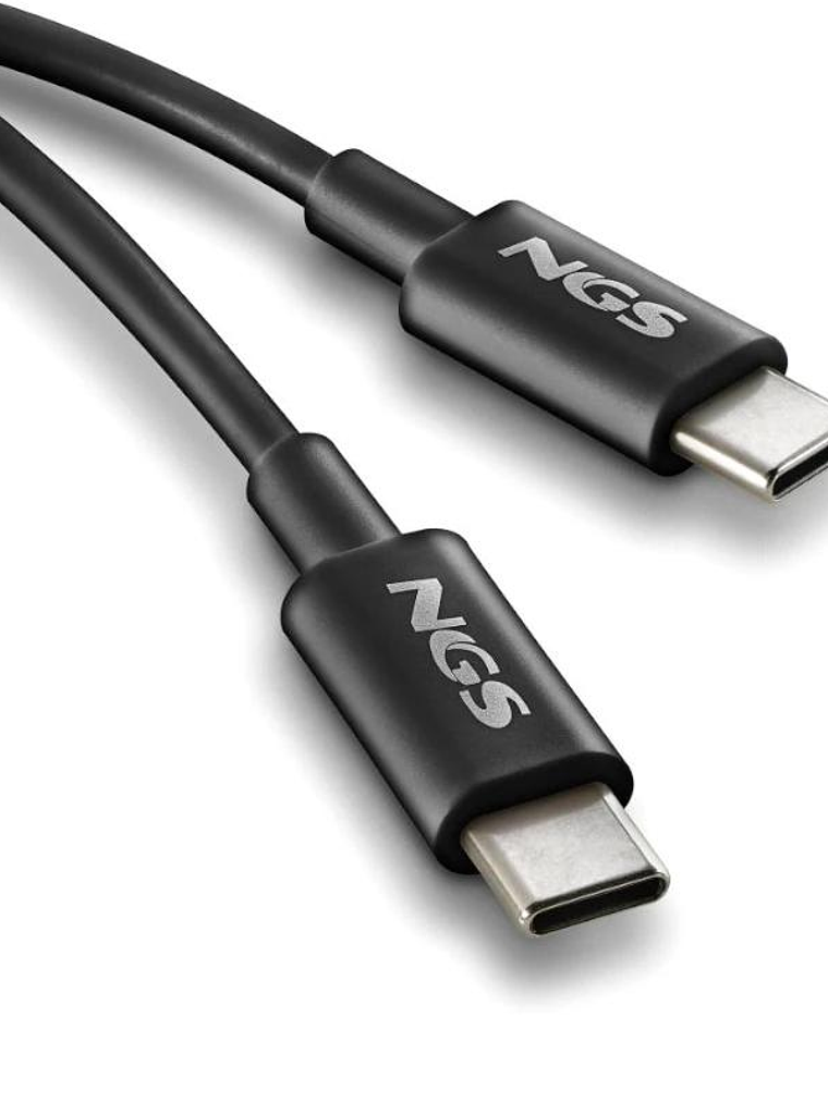 NGS CABLE CARGA RAPIDA USB-C A USB-C 1M NEGRO 3
