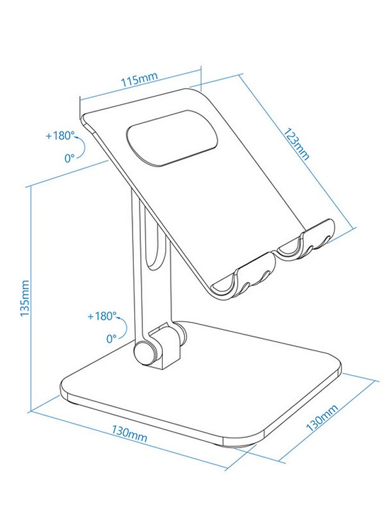 Tooq  Soporte mesa Tablet hasta 13