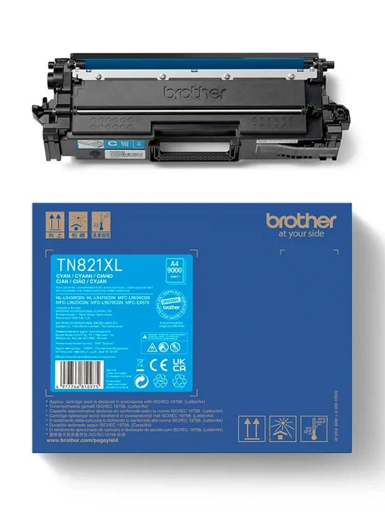 Brother Tóner TN821XLC Cian 3