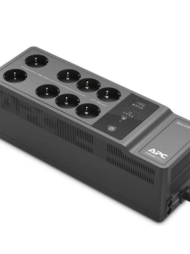 APC Back UPS 650VA/400W 8 tomas Schuko USB A+C 2
