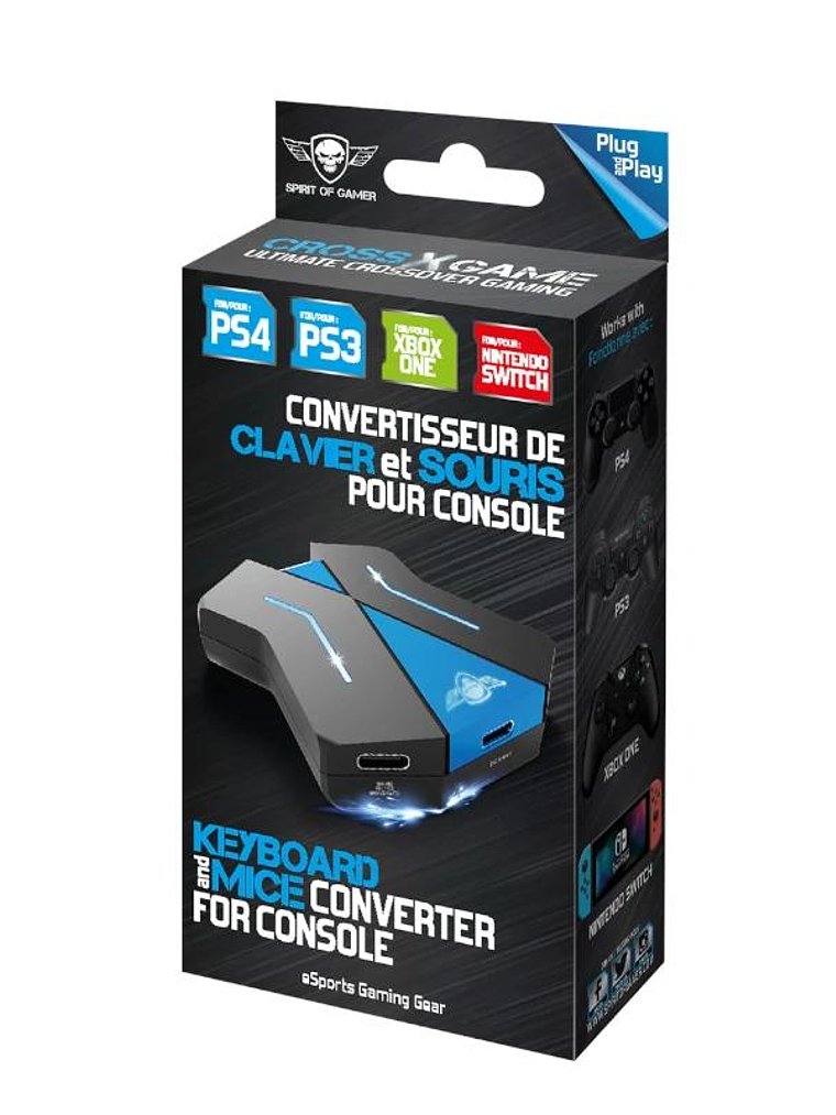 Spirit of Gamer Hub Crossgame negro y azul 3
