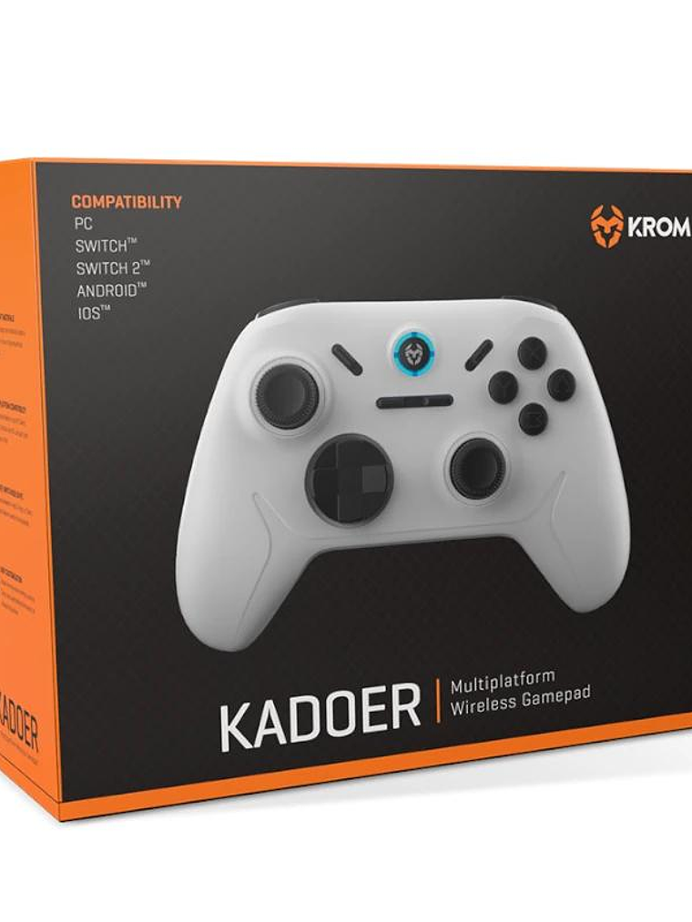 KROM Gamepad KADOER Wireless Mult Plat. 5.0 Blanco 2