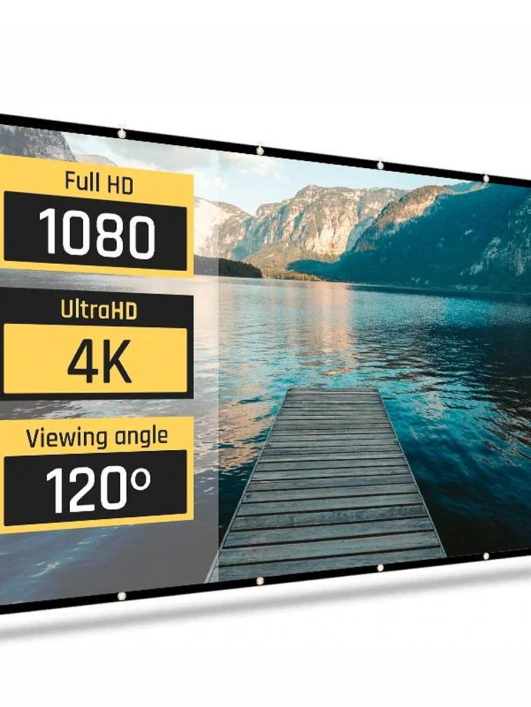 iggual Pack mini proyector + pantalla 120