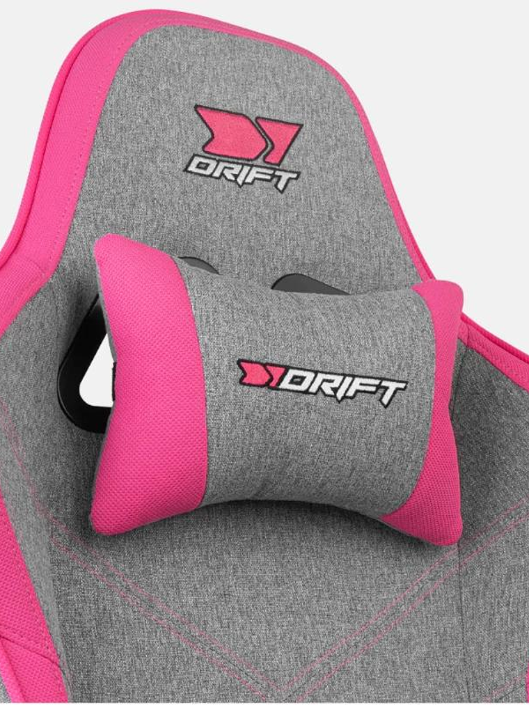 DRIFT Silla Gaming DR90 PRO Gris/Rosa 4
