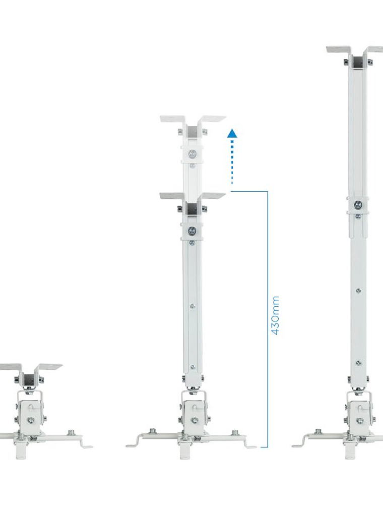 Tooq PJ2012T-W Soporte Proyector Techo Blanco 4