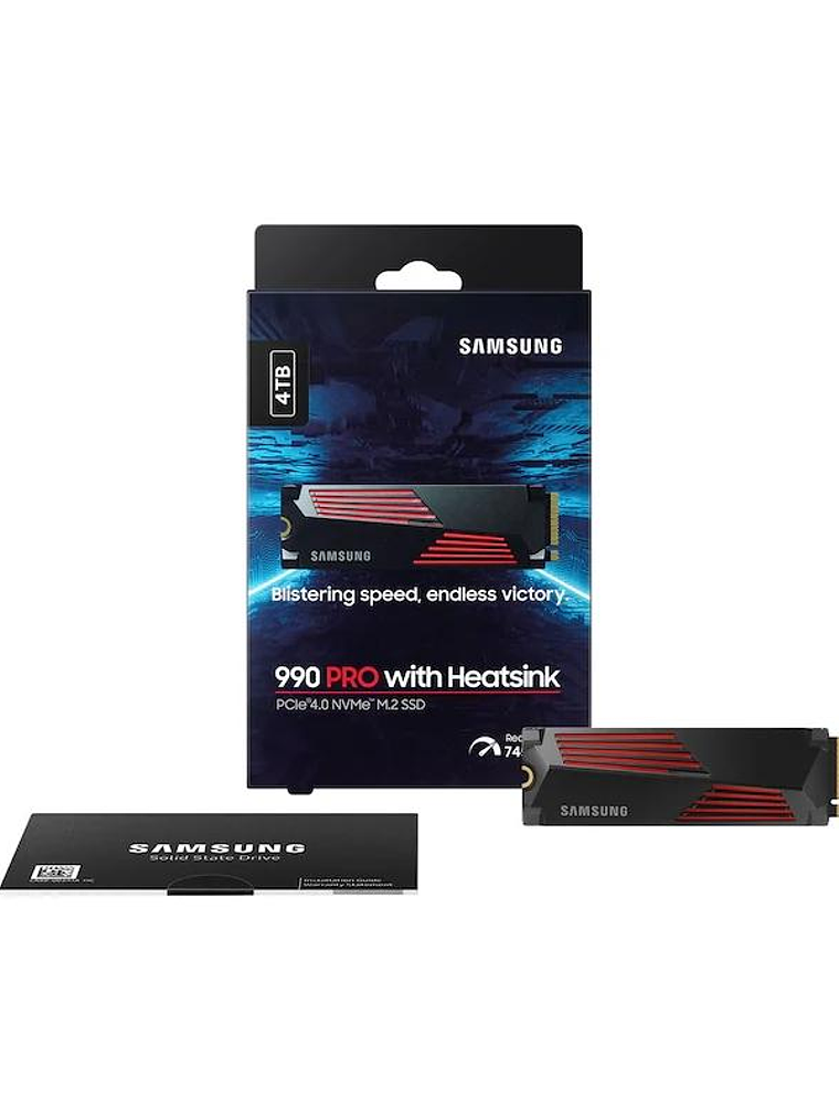 Samsung 990 PRO HeatSink SSD 4TB PCIe 4.0 NVMe M.2 3
