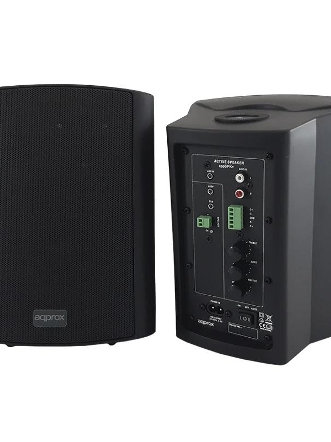 Approx Altavoces Pared Dig.2x30W kit de mont negro 3