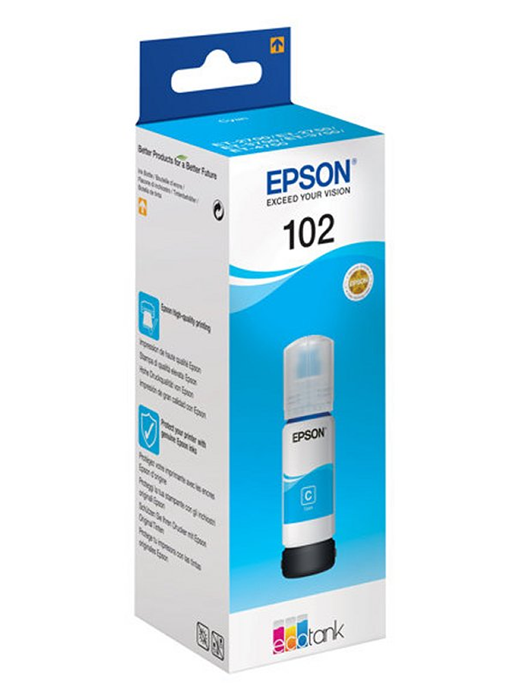 Epson Botella Tinta Ecotank 102 Cyan 2