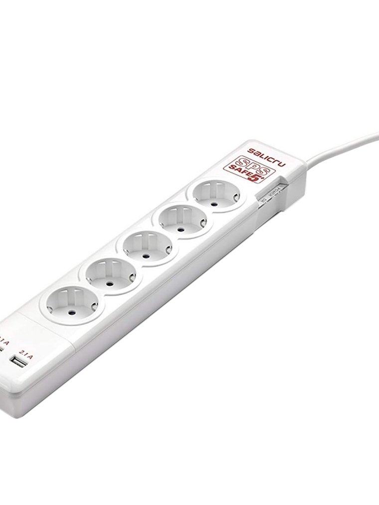 Salicru SPS SAFE 5+ Regleta con Protección 5 Tomas 1