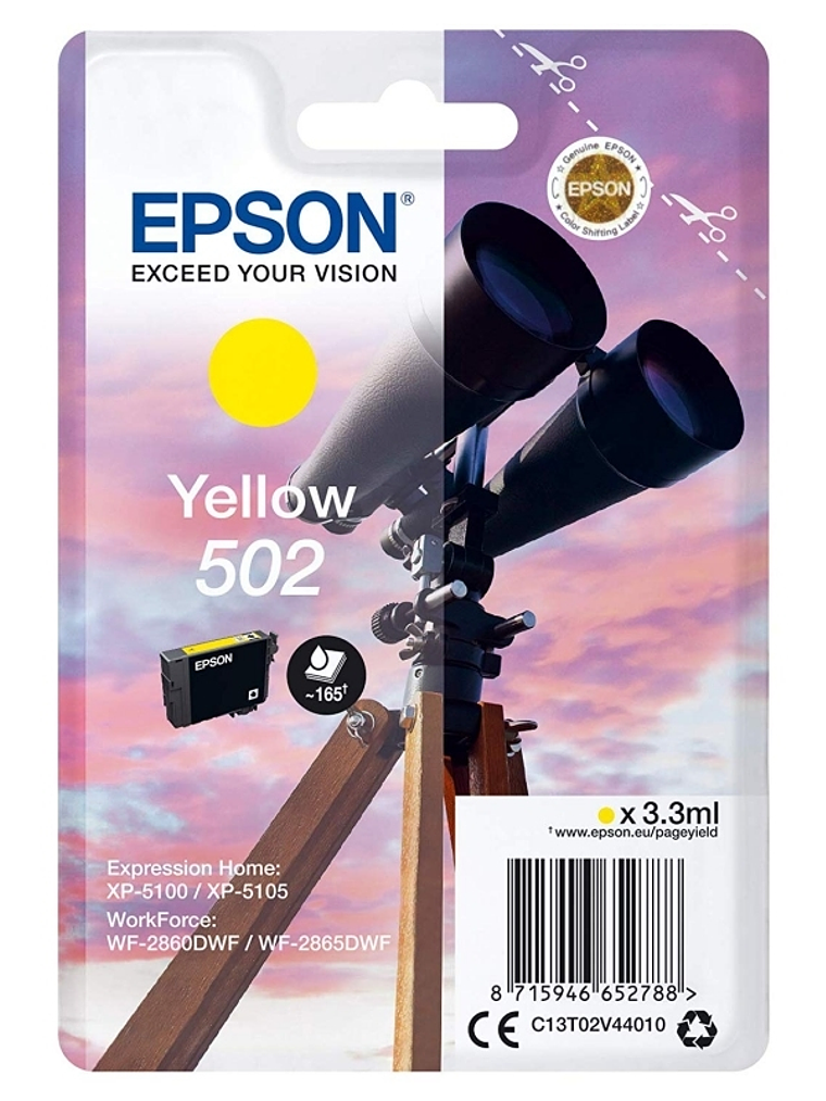 Epson Cartucho 502 Amarillo 1