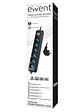 Ewent EW3924 Regleta 6 tomas con proteccion Negro - Miniatura 2