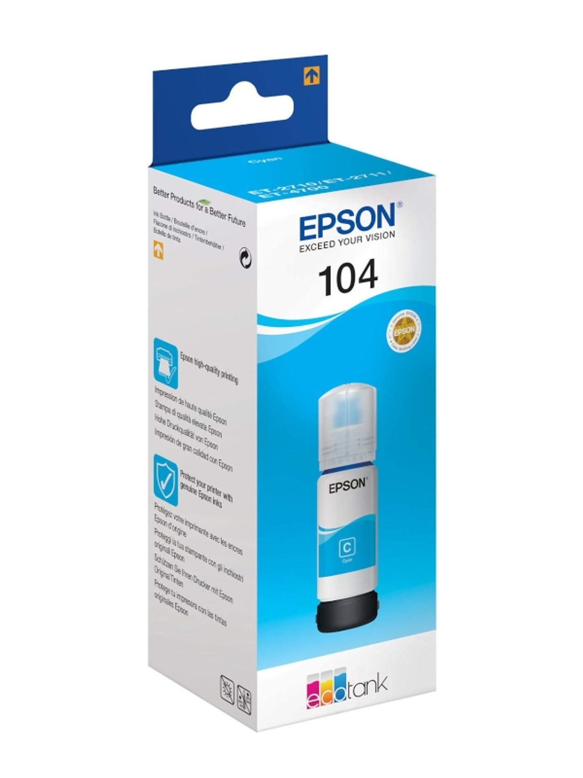 Epson Botella Tinta Ecotank 104 Cyan 1