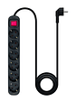 Nanocable Regleta 6 tomas con interruptor Negro - Miniatura 1