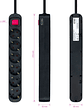Nanocable Regleta 6 tomas con interruptor Negro - Miniatura 2
