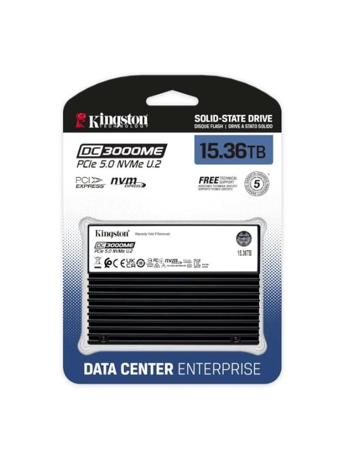 Kingston SSD DC3000ME 15.36TB NVMe PCIe 5.0 U.2 1