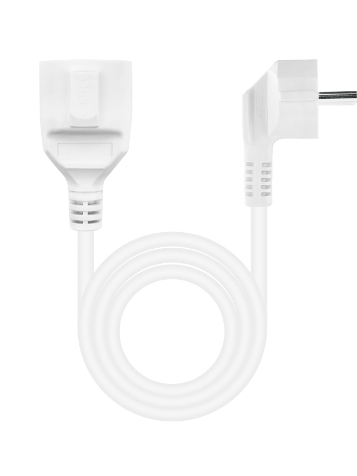 Nanocable Cable Alim. Alargador schuko blanco 5 M 2