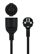 Nanocable Cable Alim. Alargador schuko negro 5 M - Miniatura 3