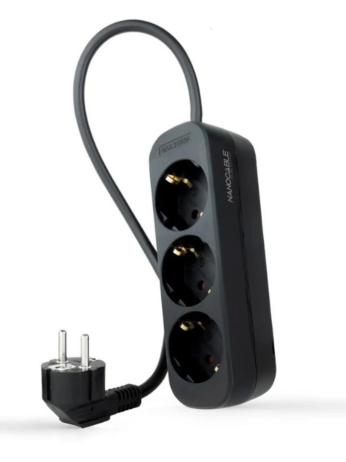 Nanocable Regleta de Enchufes 4 Tomas 1.4 m Negro 1