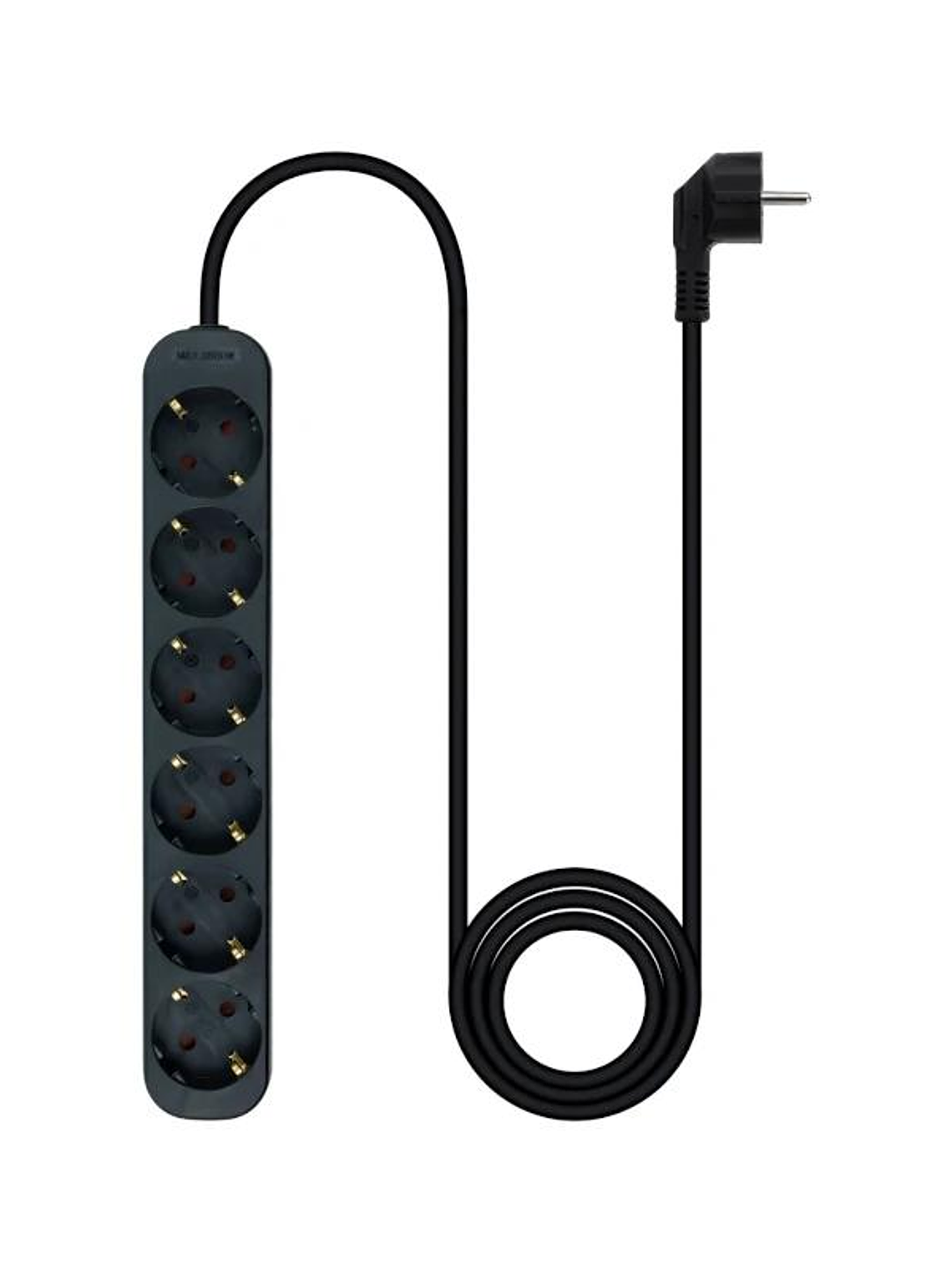 Nanocable Regleta de Enchufes 6 Tomas 1.4 m Negro 3