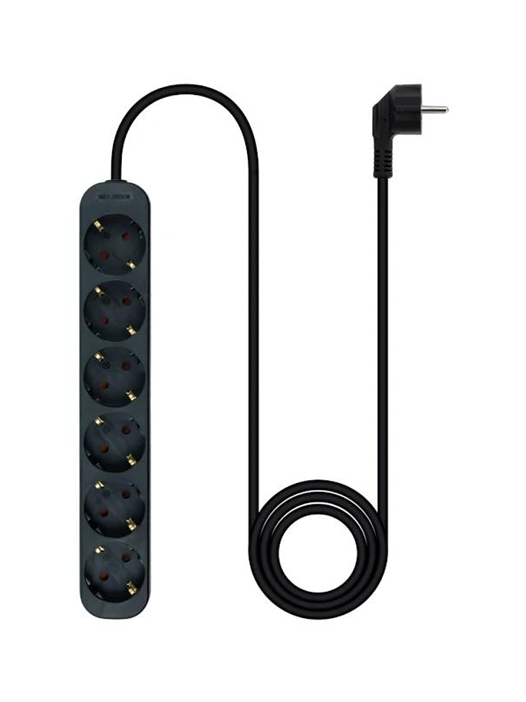 Nanocable Regleta de Enchufes 6 Tomas 1.4 m Negro 3