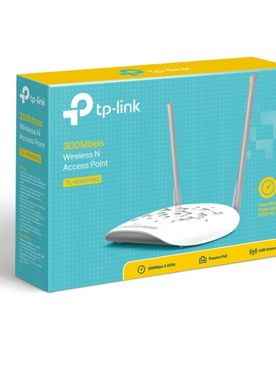 TP-LINK TL-WA801N Punto Acceso 2.4GHz N300 Wi-Fi 4