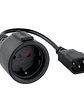 Nanocable Cable Adaptador C14-M a CEE7-H, 50cm - Miniatura 1