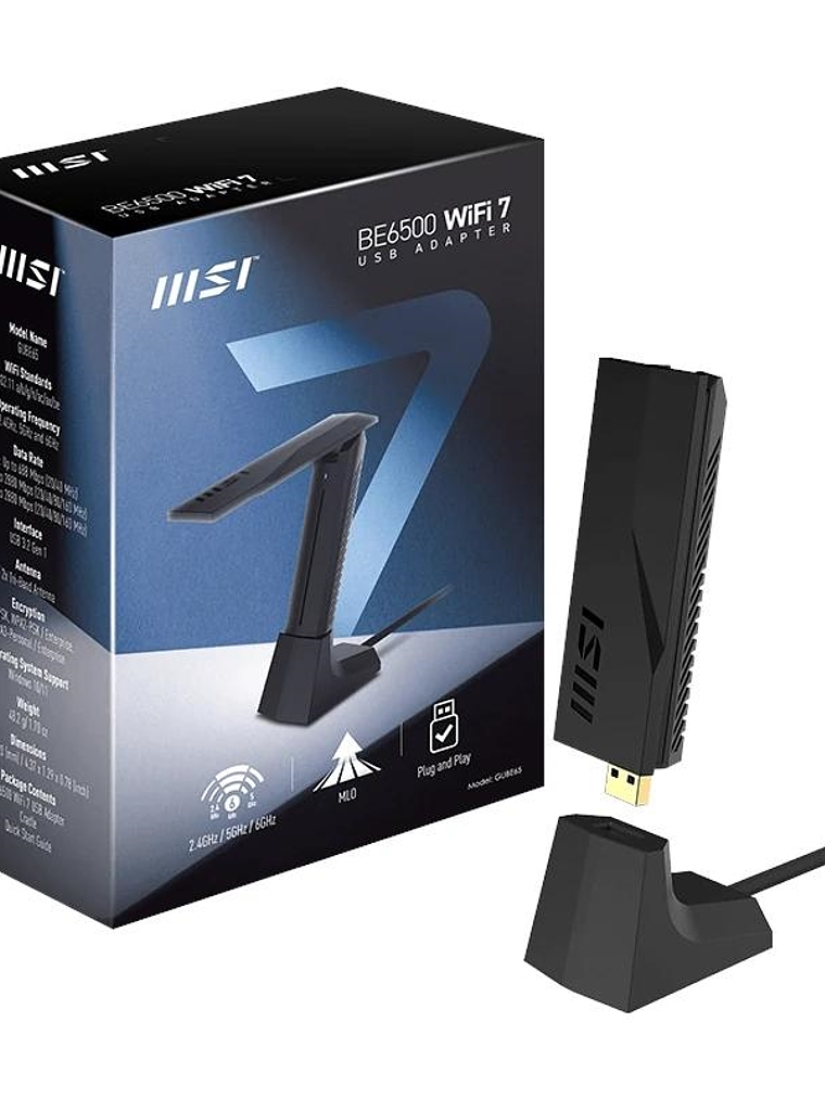 MSI GUBE65 BE6500 WiFi7 USB Adapter 1