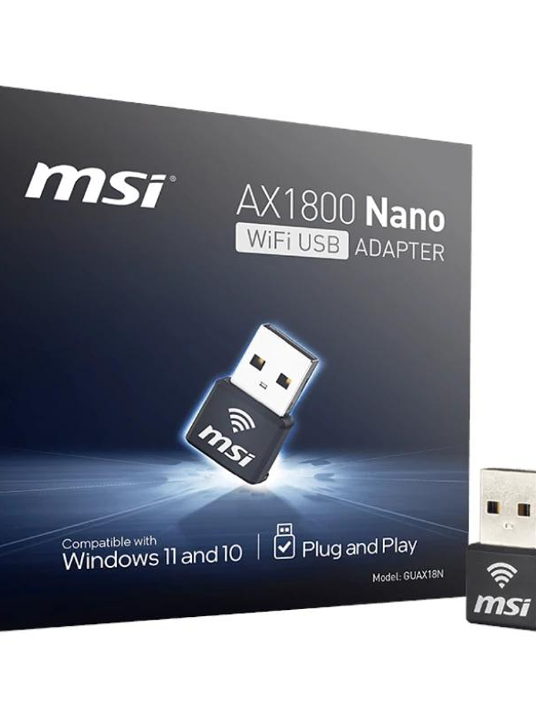 MSI GUAX18N AX1800 WiFi6 USB Nano Adapter 4