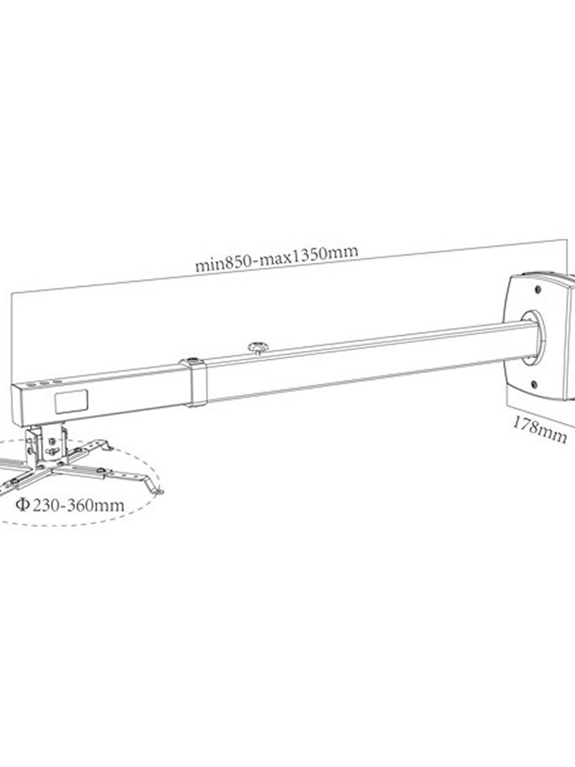 approx! Soporte de Pared  ext. 85-135 cm 2