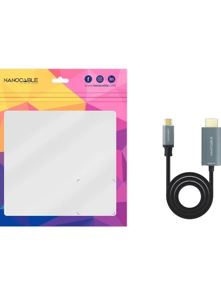 Nanocable Conversor USB-C a HDMI 2.1 8K@60HZ 1.8m 4