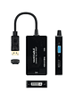 Nanocable Conversor DP a HDMI/DVI/VGA Negro 20 cm - Miniatura 3