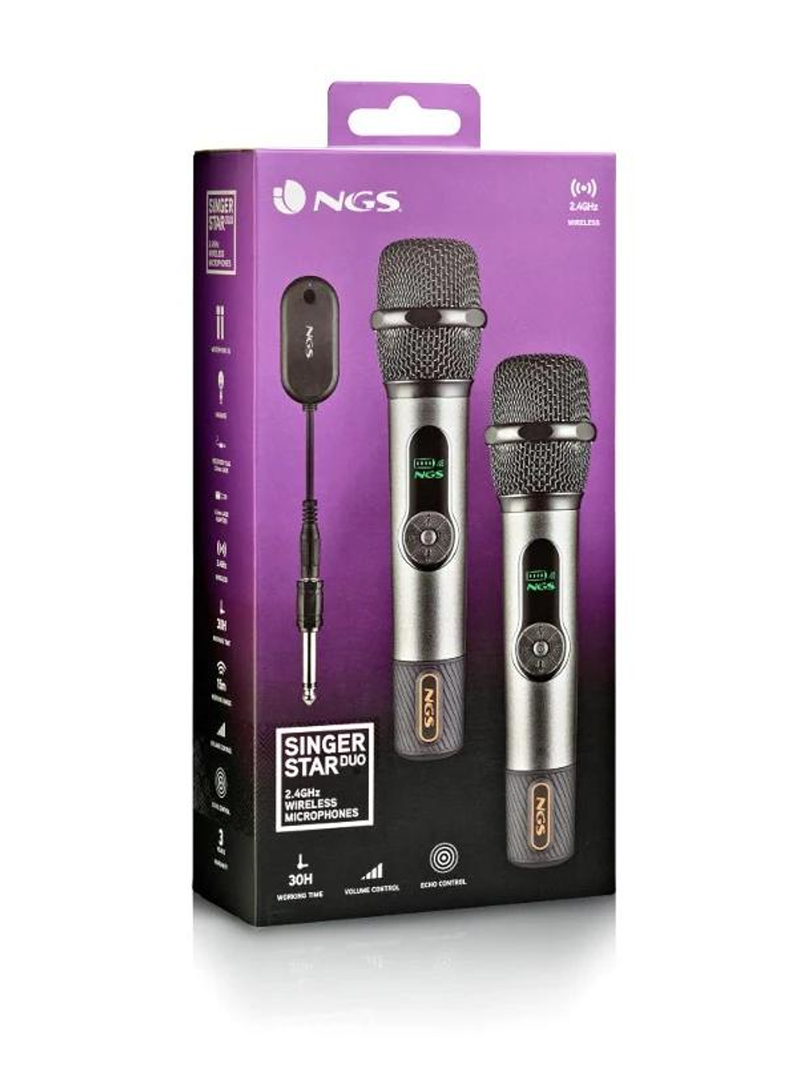 NGS Micrófonos inalámbricos Vocales Pack 2 4