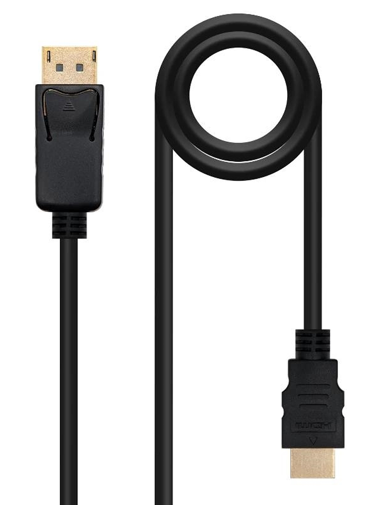 Nanocable Cable Conversor DP a HDMI Negro 10m 1