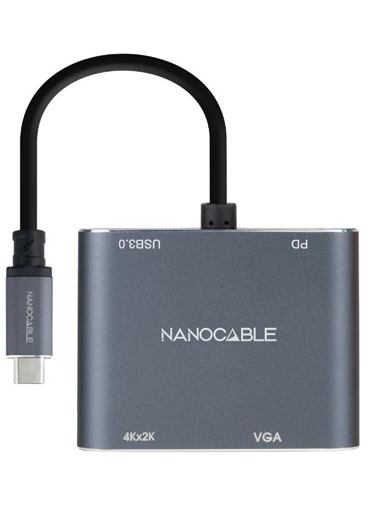 Nanocable Converosr USB-C a HDMI/VGA/USB3.0/PD 1
