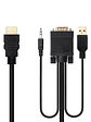 Nanocable Conversor HDMI a VGA-Jack-UBS, 1.8 m - Miniatura 2