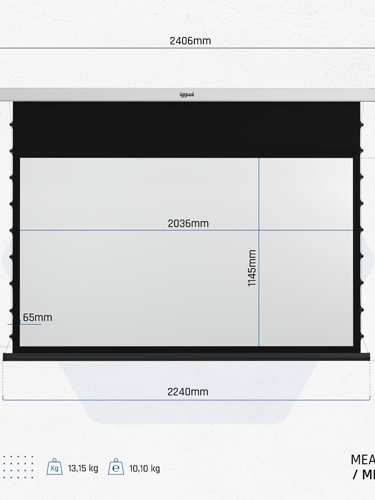 iggual Pantalla eléc tensionada 16:9 92