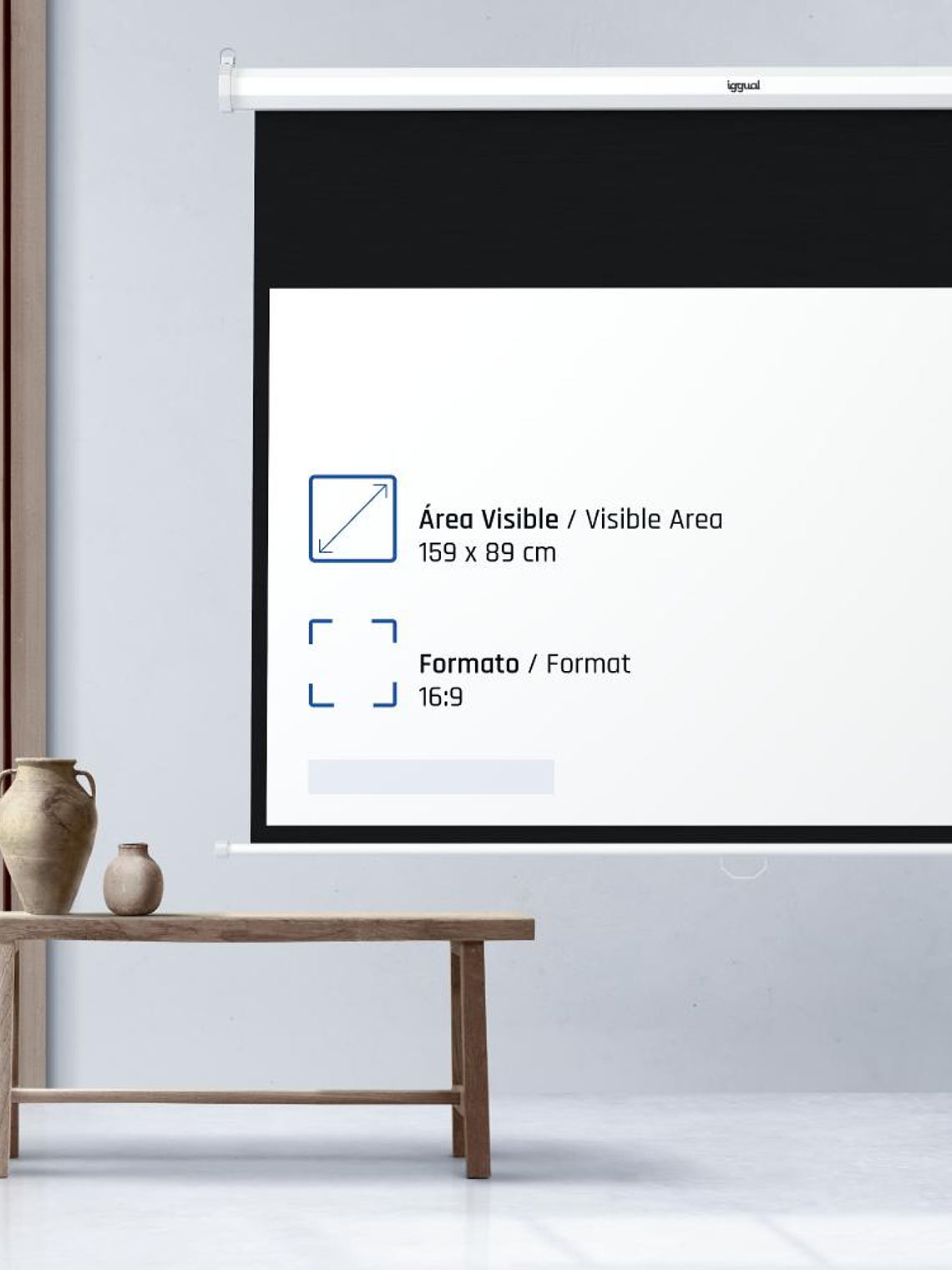 iggual Pantalla manual 16:9 72
