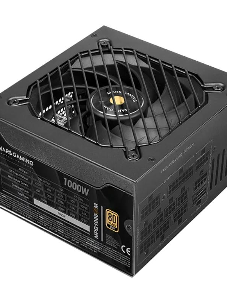 MARS GAMING Fuente Alimen.1000W Atx3.1 FullMod Psu 1
