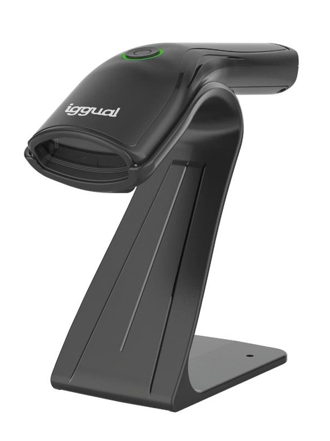 iggual Lector código barras 1D USB botón soporte 1