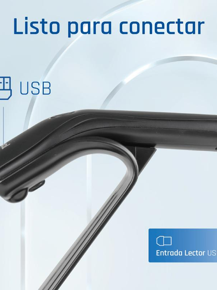 iggual Lector código barras 2D USB botón soporte 3