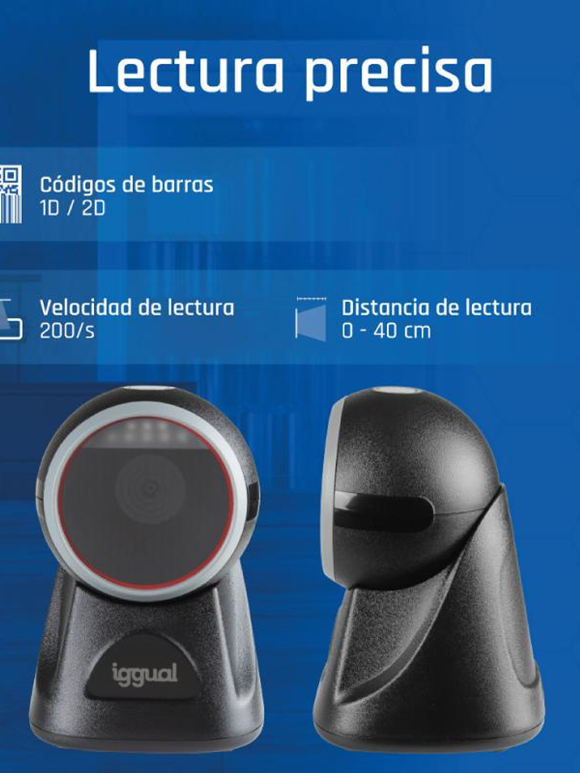 iggual Lector código barras sobremesa 2D USB 1